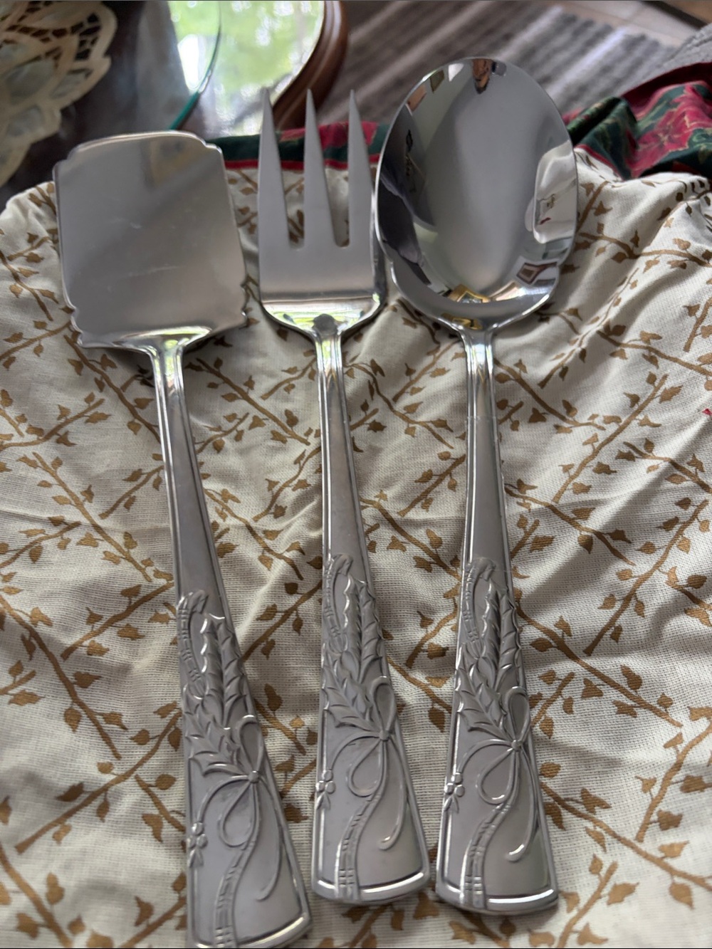 Classic Silver-Tone Wheat Serving Set - 3-Piece